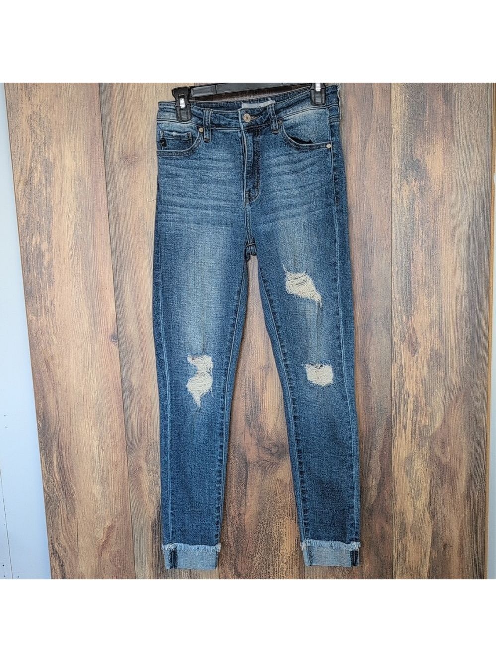 KanCan Sariah High Rise Cuffed Ankle Crop Skinny Jeans 7/27          M433